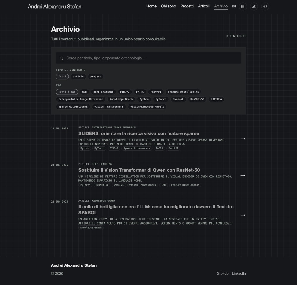 Pagina archivio in italiano